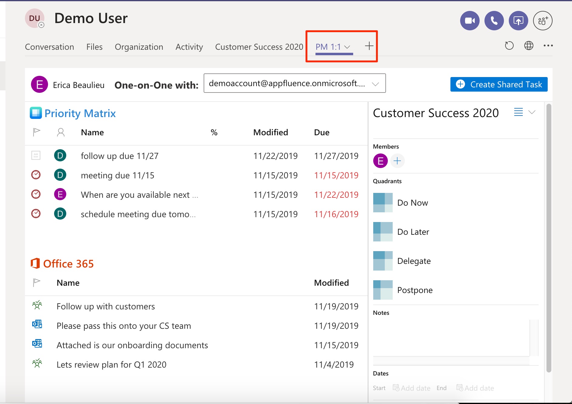 see items with one-on-one view