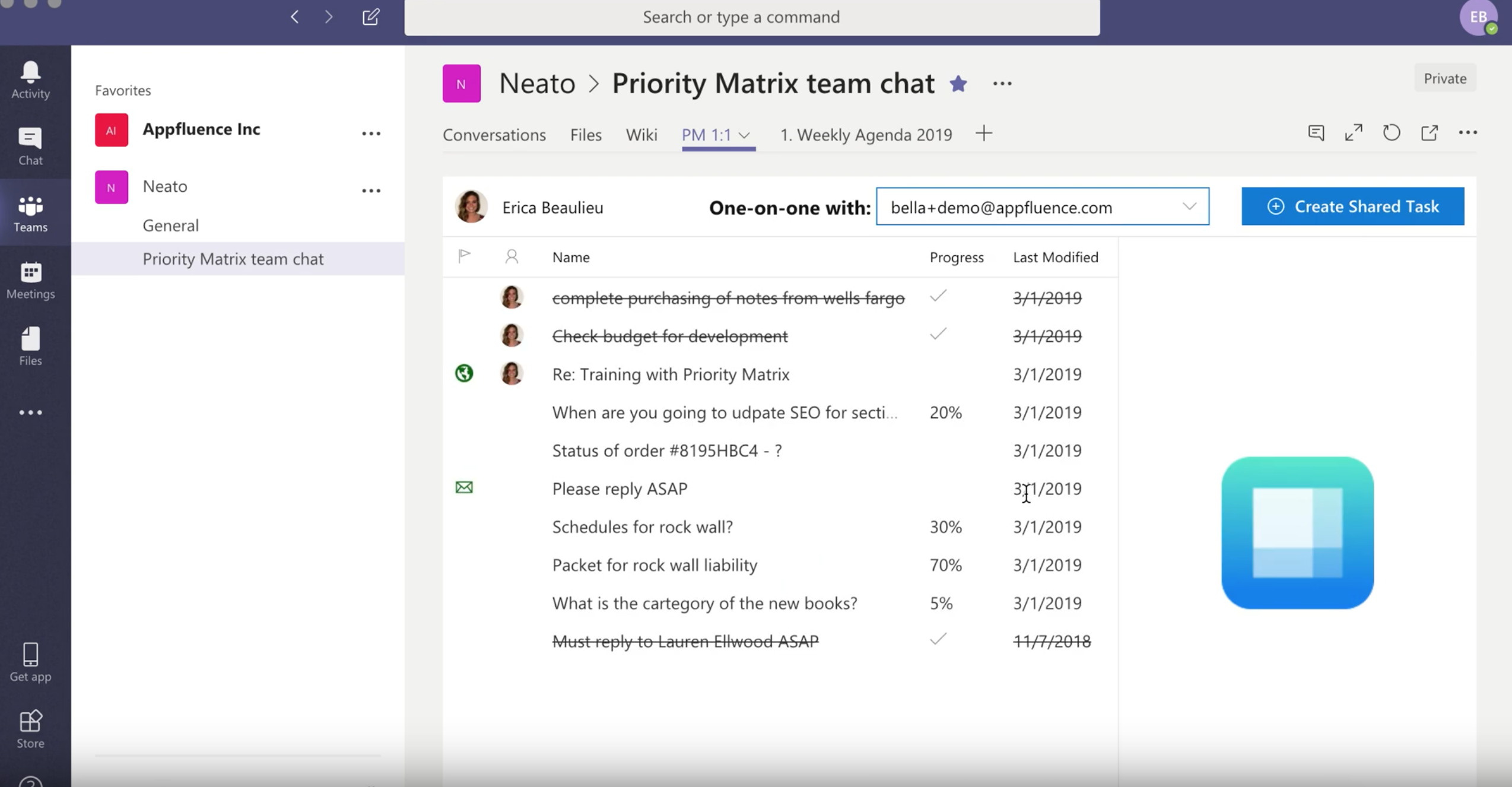 One on One Meeting Tool for Microsoft Teams