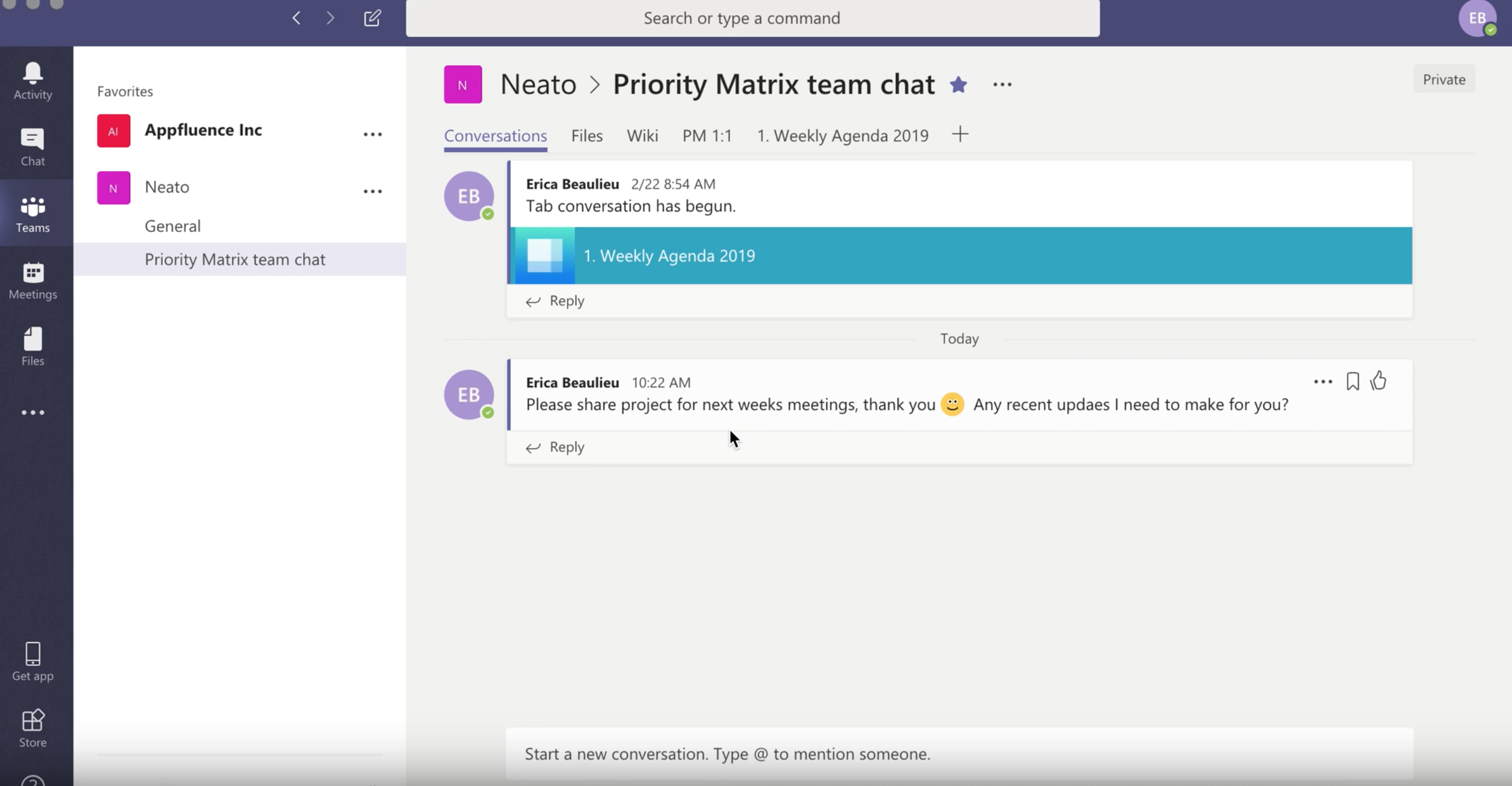 Prioritization and Reminder Chatbot for Microsoft Teams