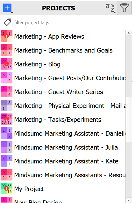 Prioritization and delegation - projects