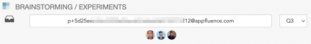 Emailing items to a project