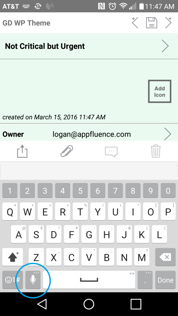 Voice input priority Matrix android
