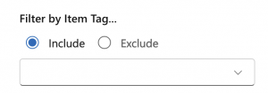 Using the item tag filter in Priority Matrix