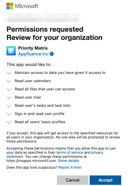 Review Priority Matrix permissions