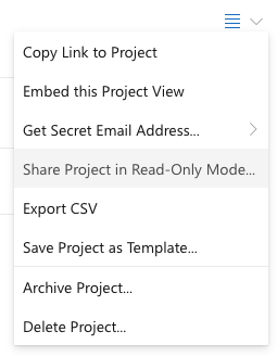 Allowing read-only access to a project.