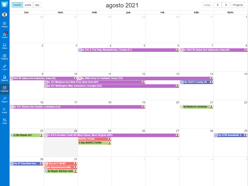Priority Matrix overall calendar 