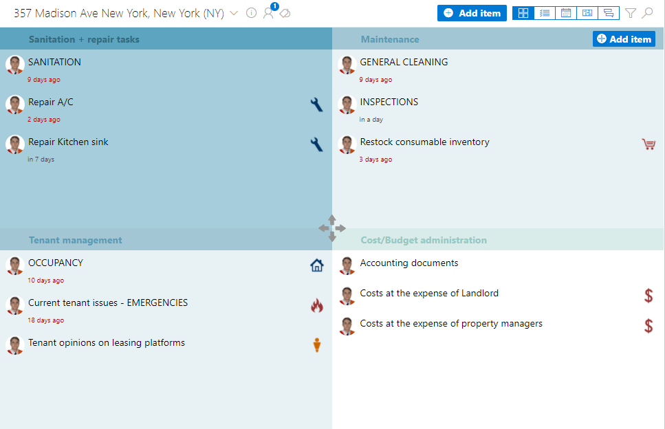 Priority Matrix property management property tasks template
