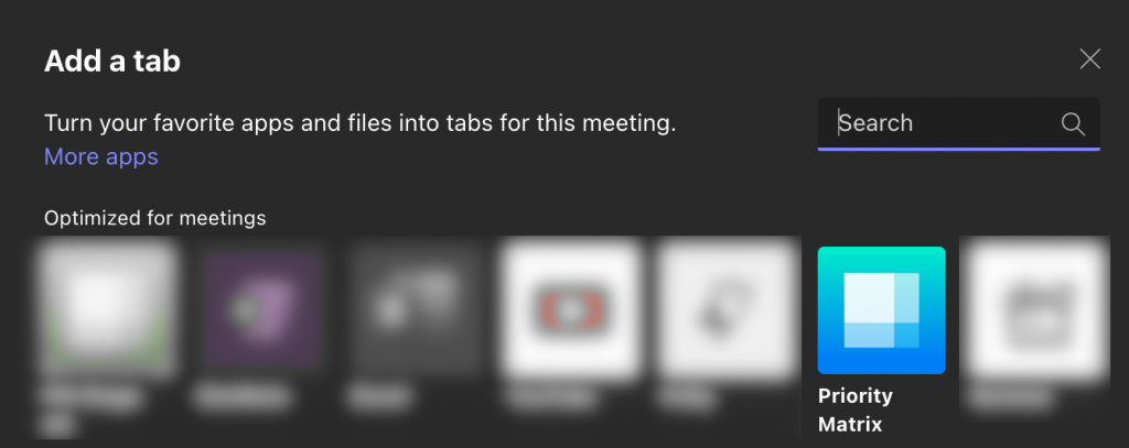 Select the Priority Matrix tab