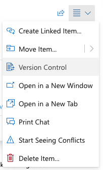 Version control in Priority Matrix