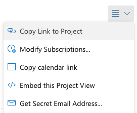 Getting a link to a Priority Matrix project