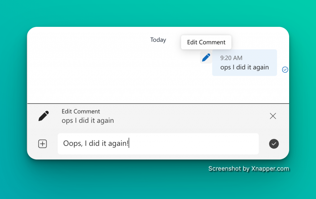 Editing a recent comment in Priority Matrix