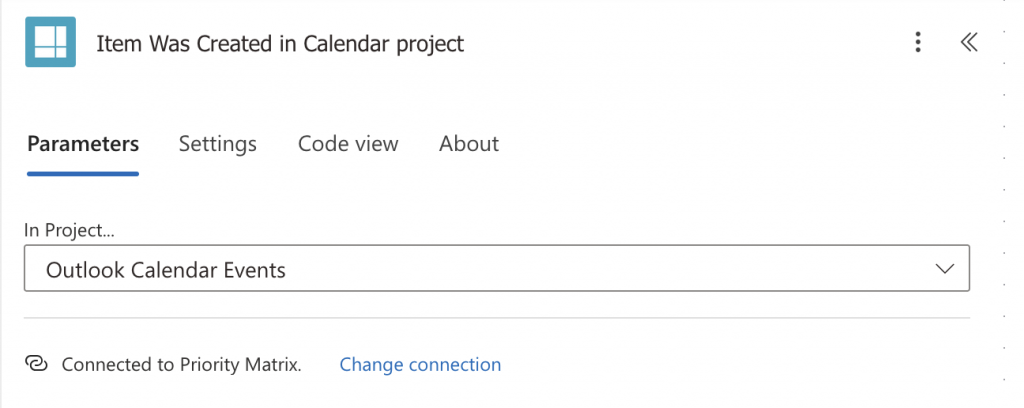 Listening to newly created items in a Priority Matrix project