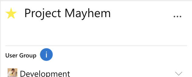 Location of the item/project star toggle